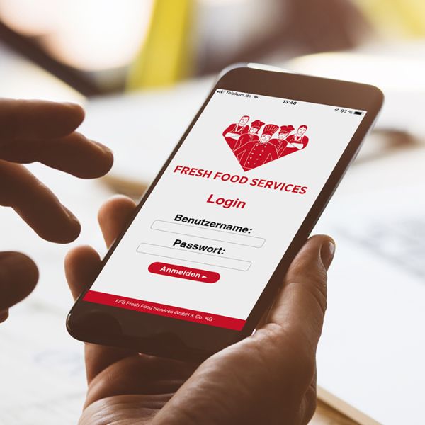 Smartphone mit Login FFS Portal